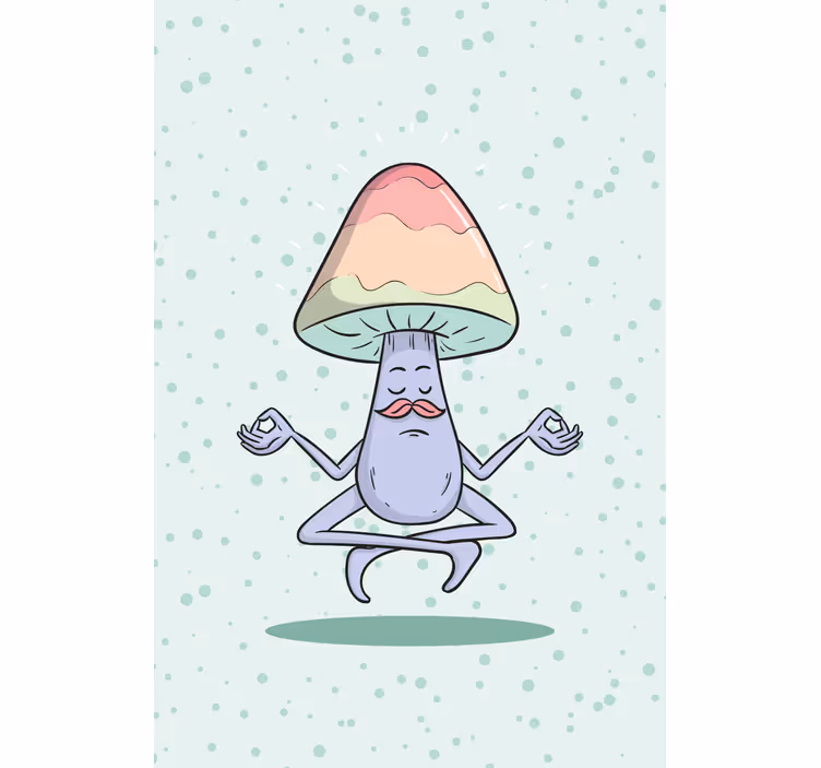 Meditacijski značaj gobe zabavno senčilo - TenStickers
