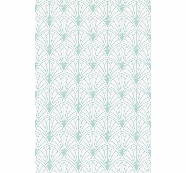Geometric green leaf design tekstura in vzorec - TenStickers