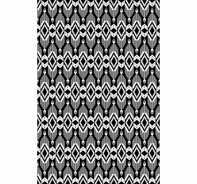 Geometric black pattern tekstura in vzorec senčilo - TenStickers