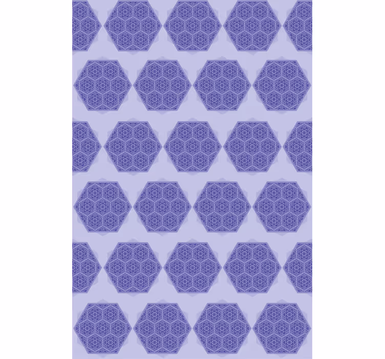 Intricate purple hexagons tekstura in vzorec senčilo - TenStickers