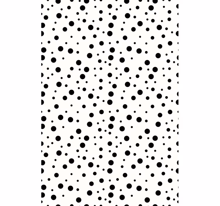 črne polka pike na belih glavnih spalnicah - TenStickers