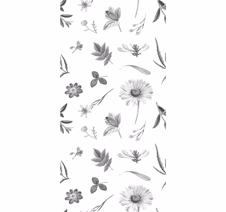 Botanical garden motif cvetje in rastline senčilo - TenStickers
