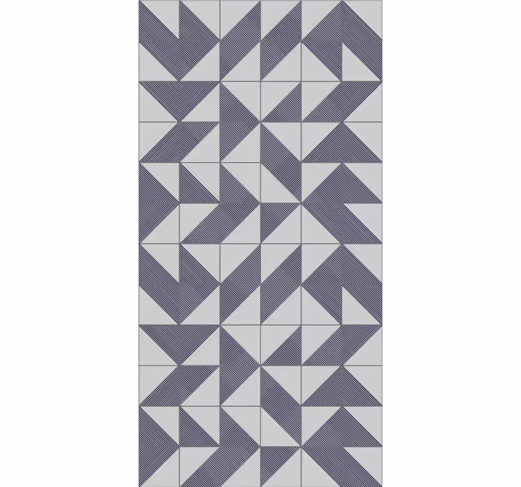 Zig zag sive ploščice kopalniške žaluzije - TenStickers