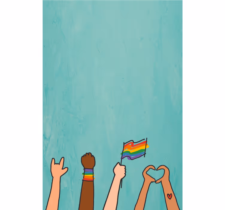 Gay pride doodle slog drugi Roleta - TenStickers