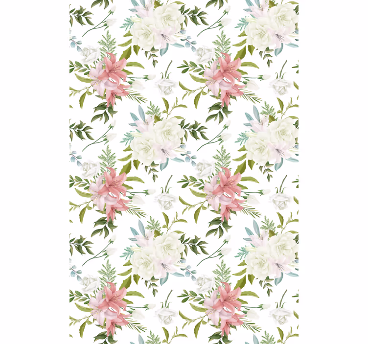 Floral simple arrangement elegantna rolo zavesa - TenStickers