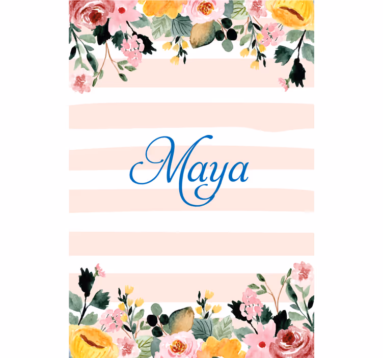 Personalised floral design rolo zavese za najstnika - TenStickers