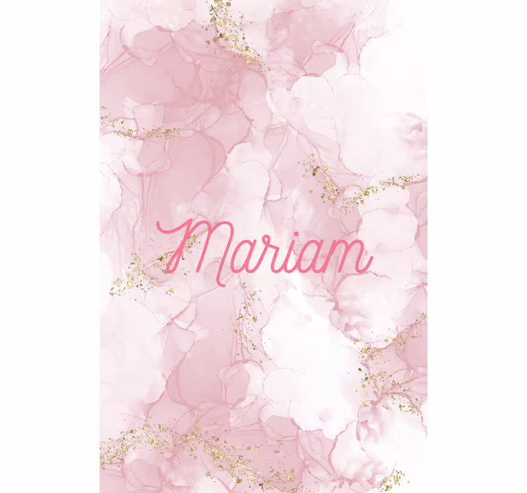 Pink marble with name elegantna rolo zavesa - TenStickers