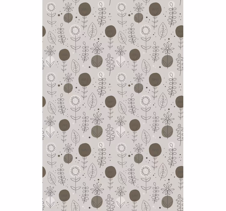 Siva elegantna tema cvetje in rastline senčilo - TenStickers