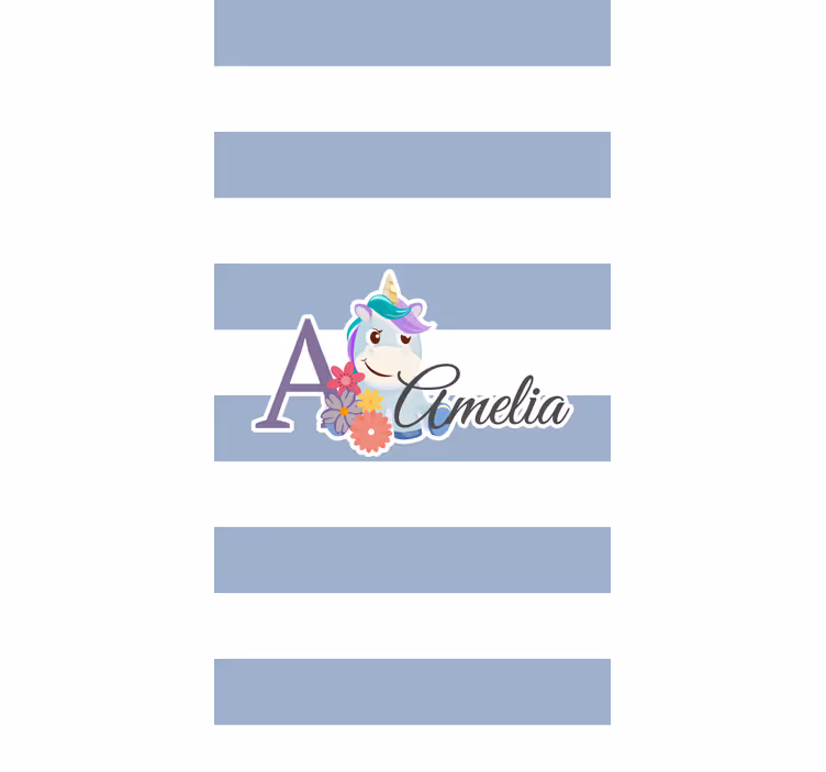 Unicorn name personalised otroška rolo senčila - TenStickers