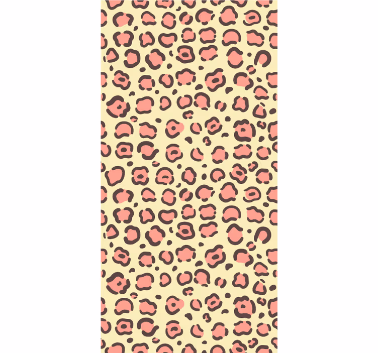 Roza in rumen leopard živali senčilo - TenStickers