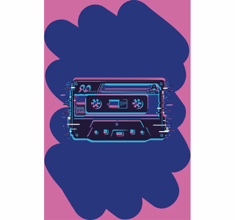 Ilustracija retro kasete geek senčilo - TenStickers