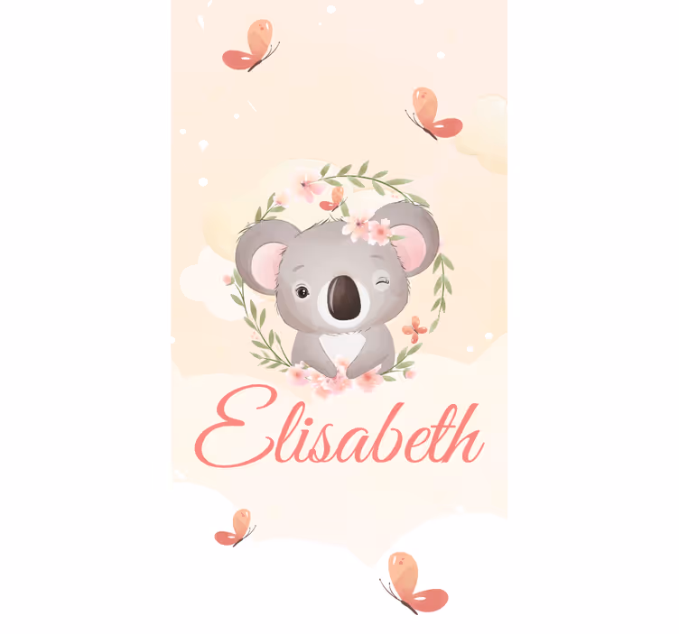 Baby koala with name otroška rolo senčila - TenStickers