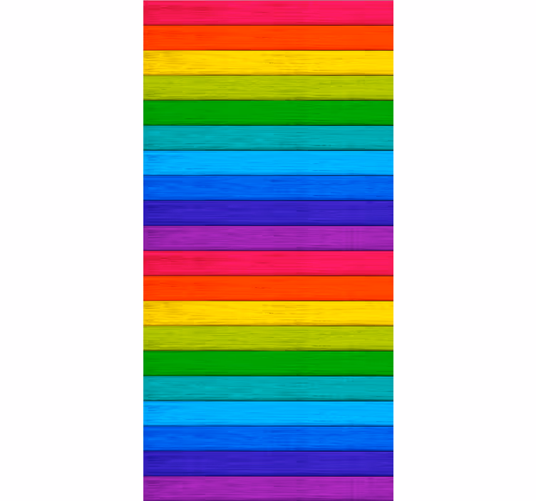 Mavrične lesene deske tekstura in vzorec senčilo - TenStickers