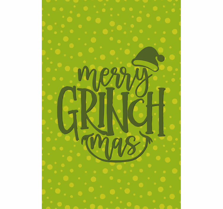 Veselo grinchmas cheer rolo zavesa z besedilom - TenStickers