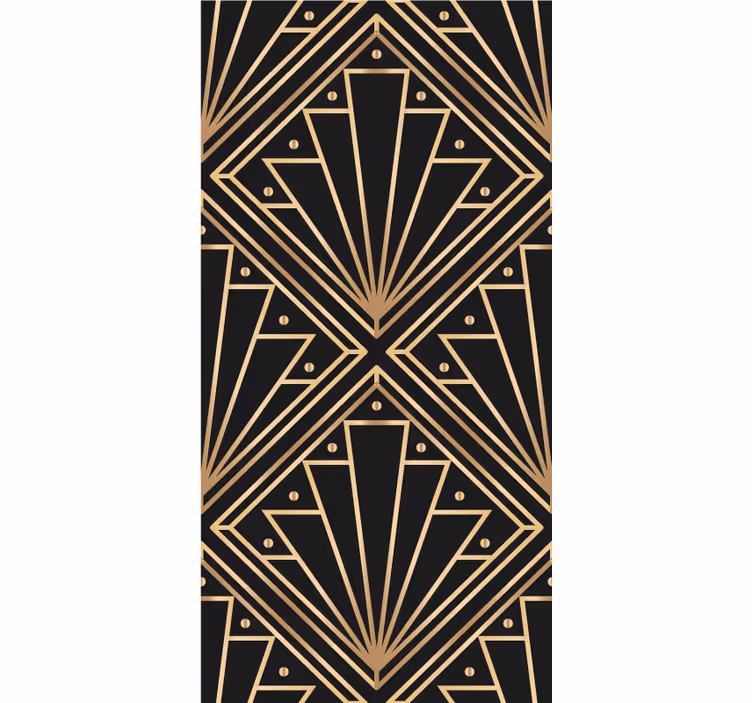 "art deco" zlatih oblik elegantna žaluzija - TenStickers