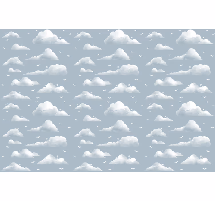 Fluffy grey pattern oblaki senčilo - TenStickers