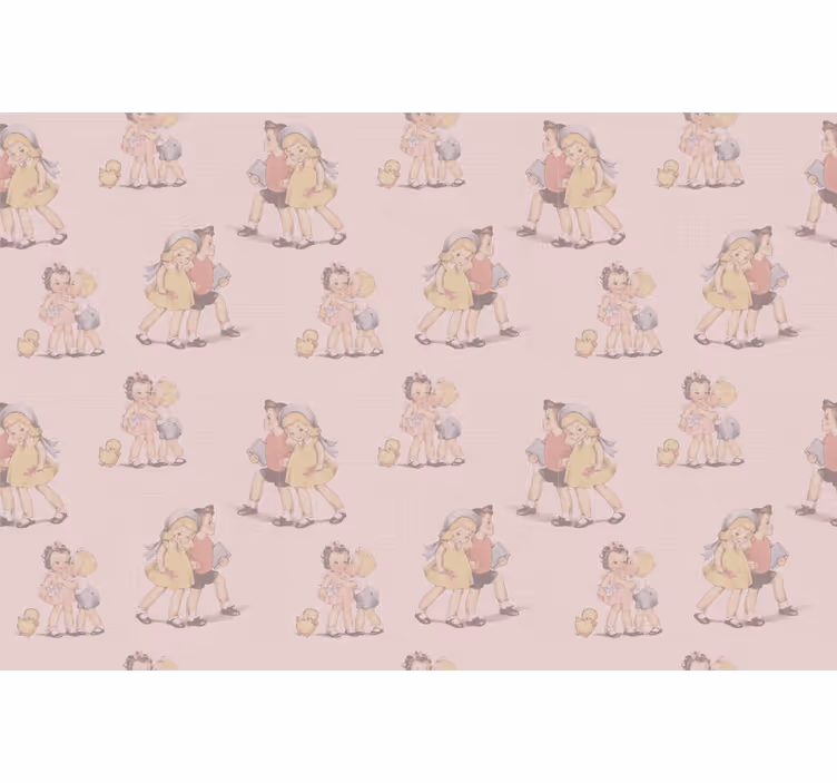 Otroci z vzorcem 80 -ih in vintage rolete - TenStickers