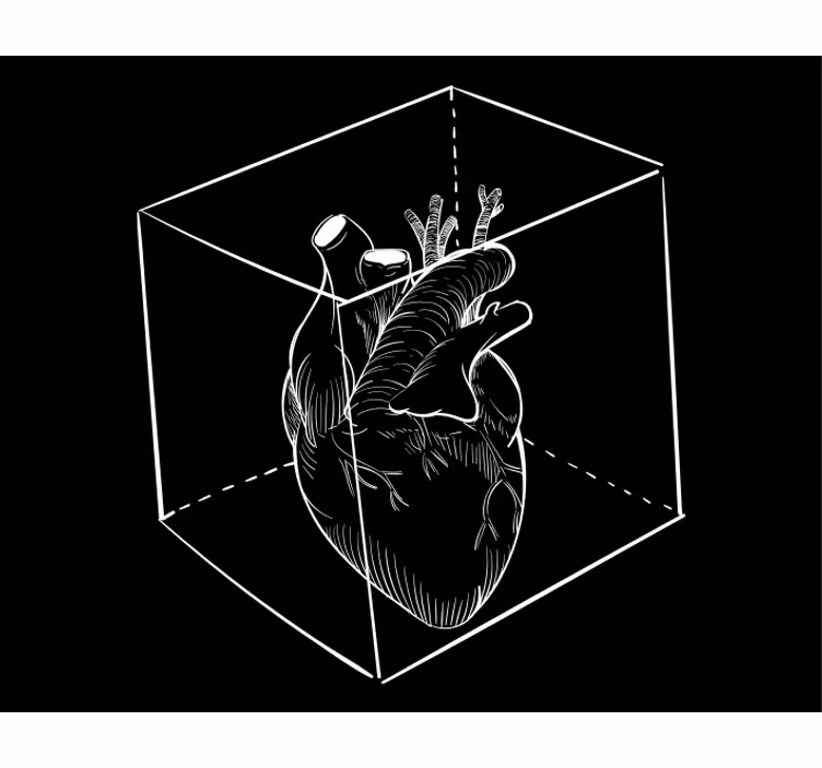 Ilustracija anatomije srca zabavno senčilo - TenStickers