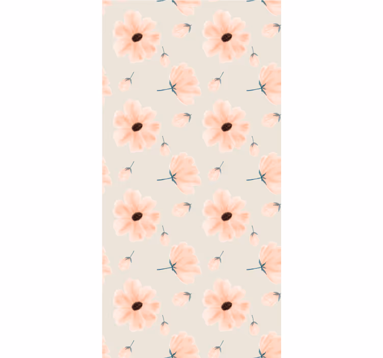 Cvetje in rastline senčilo pastelni cvetlični vzorec - TenStickers