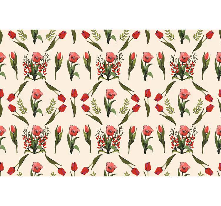 Eleganten bež aranžma cvetlični senčilo - TenStickers