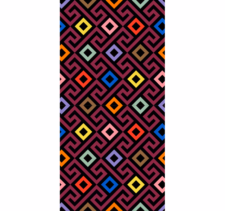Geometric diamond pattern izvirnik rolo senčilo - TenStickers