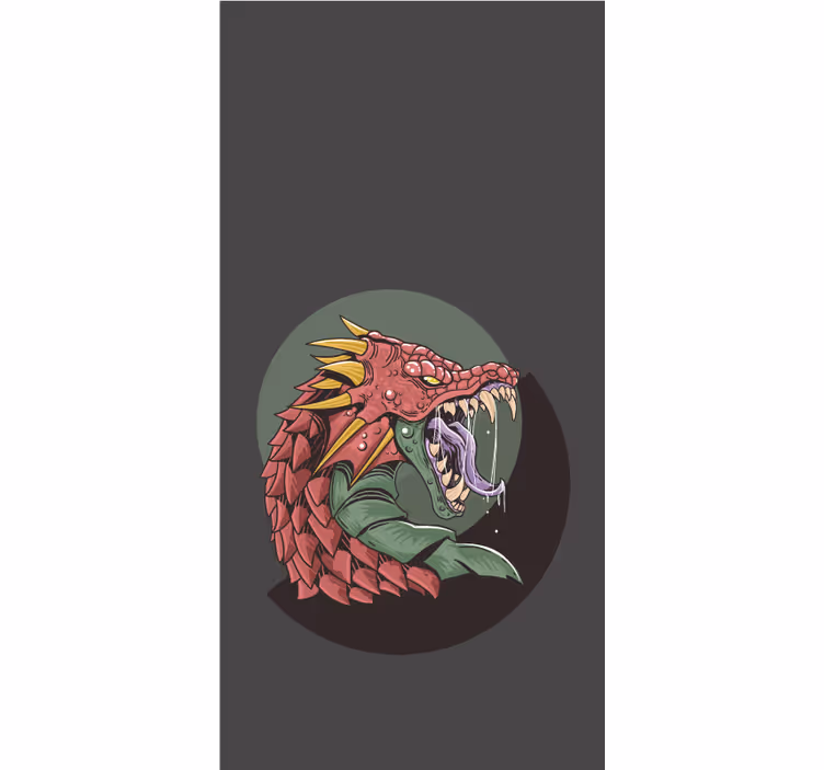 Divja zmajeva glava geek senčilo - TenStickers