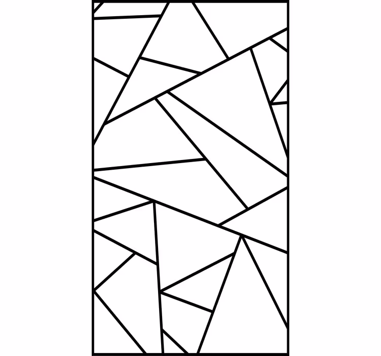 črne geometrijske črte minimalistično oblikovane žaluzije - TenStickers
