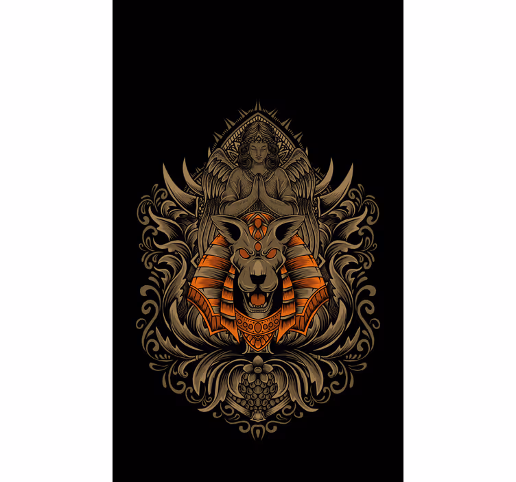 Starodavni egipčanski bog 'anubis' elegantna žaluzija - TenStickers