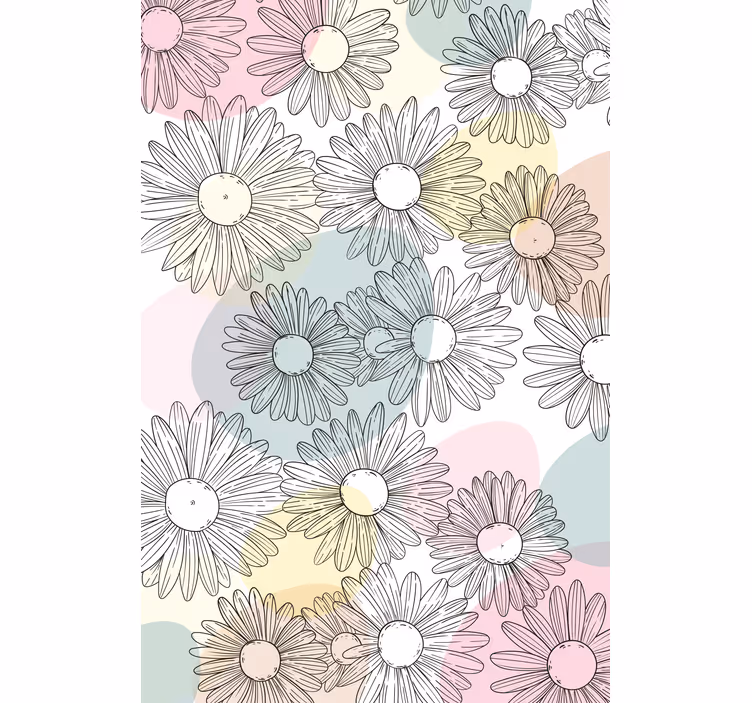 Daisies and pastel hues cvetlični senčilo - TenStickers