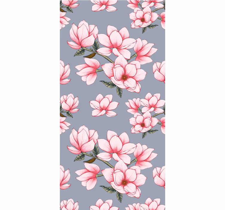Vzorec cvetov magnolije cvetje in rastline senčilo - TenStickers