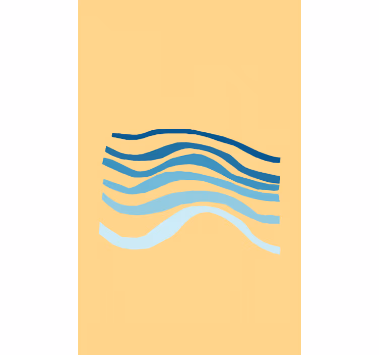 Valovite modre črte vzorčeni senčilo - TenStickers