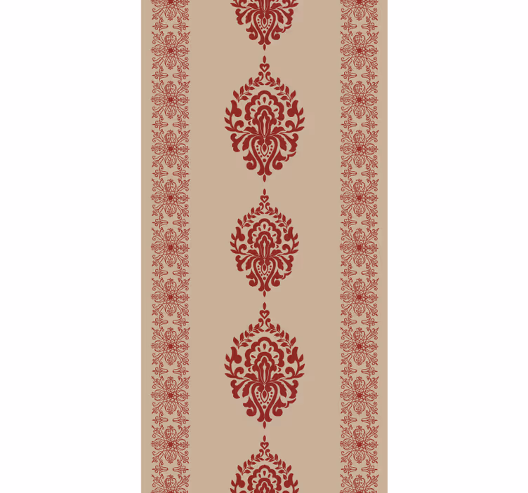Rdeči cvetlični motivi elegantna rolo zavesa - TenStickers