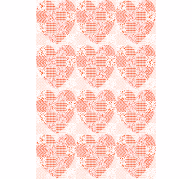 Patchwork vzorec srca romantična rolo zavesa - TenStickers