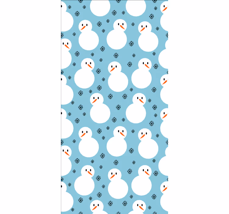 Modri vzorec snežaka izvirnik rolo senčilo - TenStickers