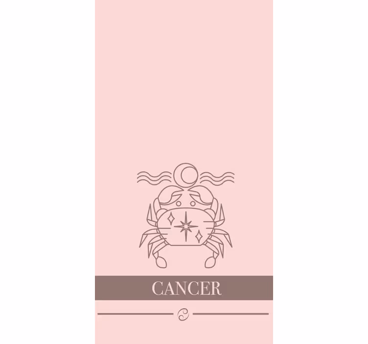 Cancer zodiac emblem rolo zavesa z besedilom - TenStickers