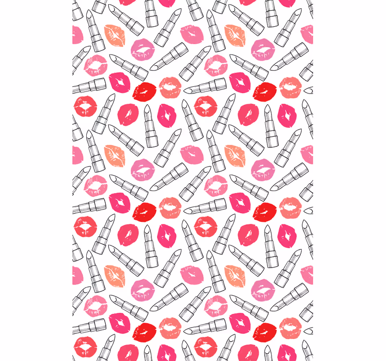 Kiss and lipstick patterns zabavno senčilo - TenStickers