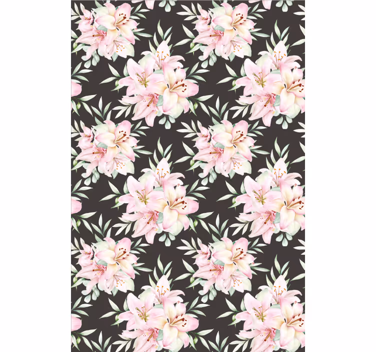 Lily pattern cvetje in rastline senčilo - TenStickers