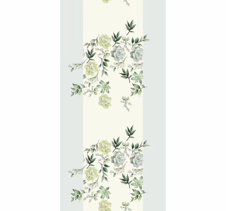 Vzorec cvetličnega zelenja elegantna rolo zavesa - TenStickers