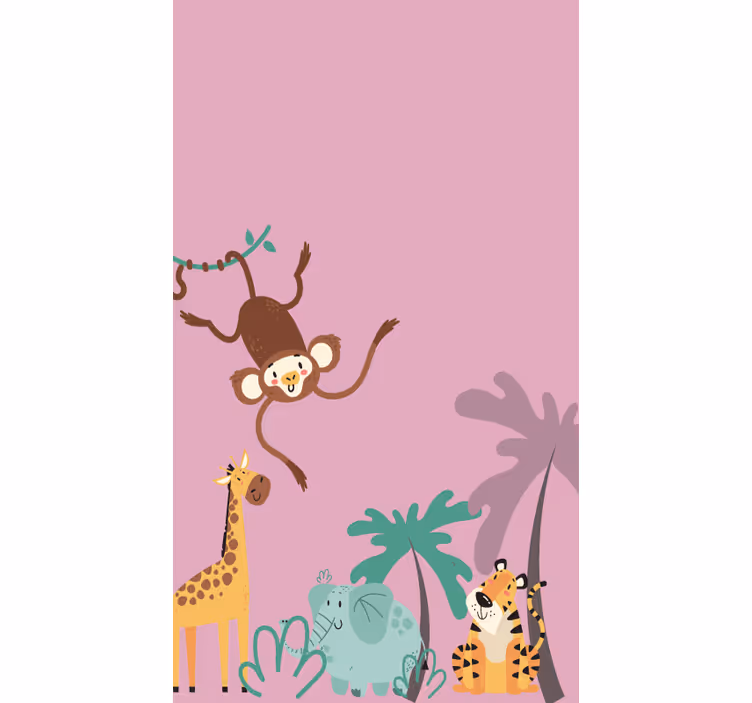 "boho" kids jungle različne živalske Roleta - TenStickers