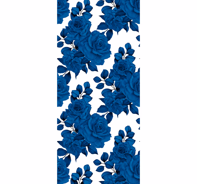Motiv modrega cveta cvetje in rastline senčilo - TenStickers