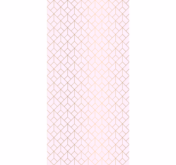 Geometrijsko oblikovana ureditev elegantna rolo zavesa - TenStickers