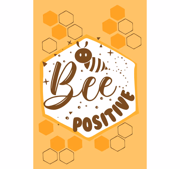 Pozitivno sporočilo čebele rolo zavesa z besedilom - TenStickers