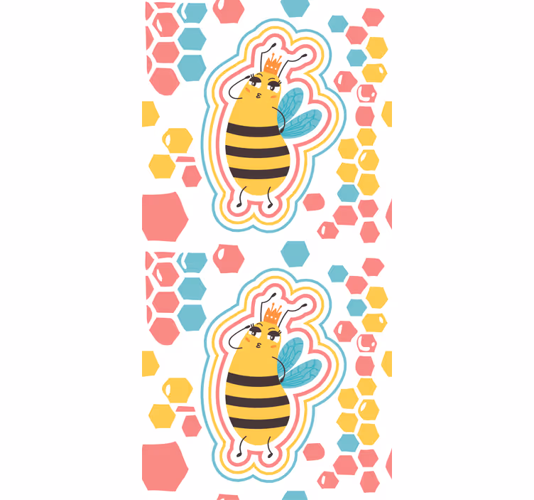 Ilustracija čebele kraljice otroške Roleta - TenStickers