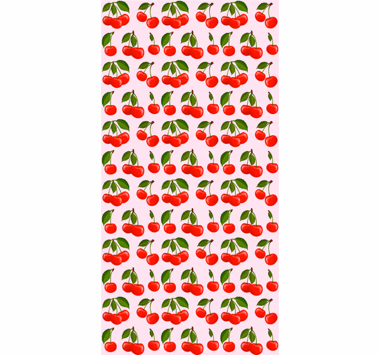 Vzorec rdeče češnje rolo zavesa za kuhinjo - TenStickers