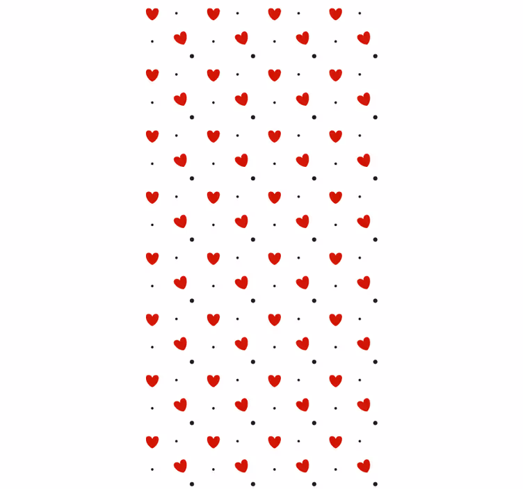 Užitek srčnega vzorca romantična rolo zavesa - TenStickers