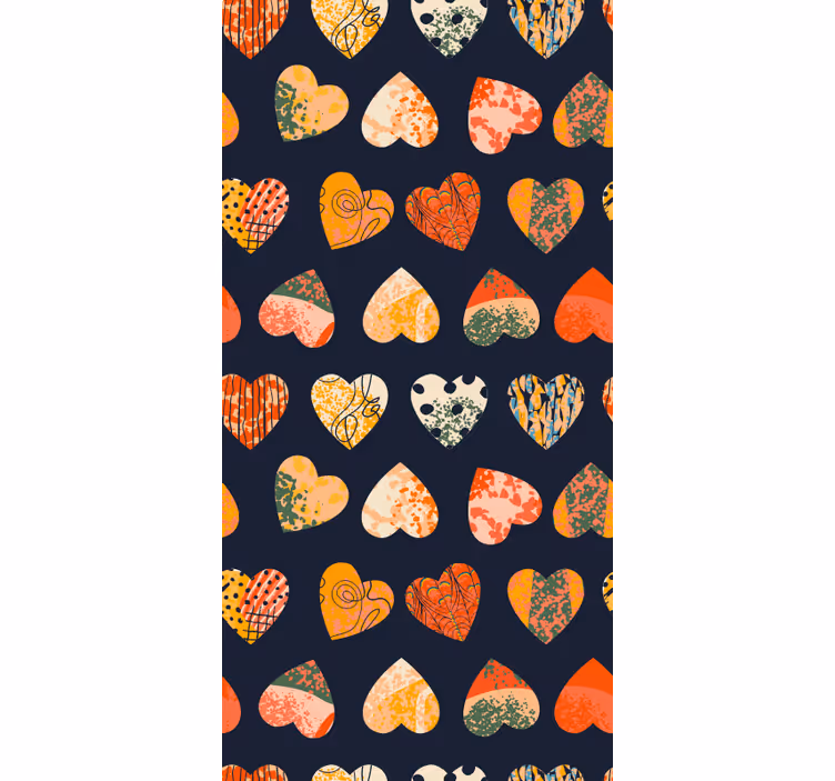 Heart patterns collection romantična rolo zavesa - TenStickers