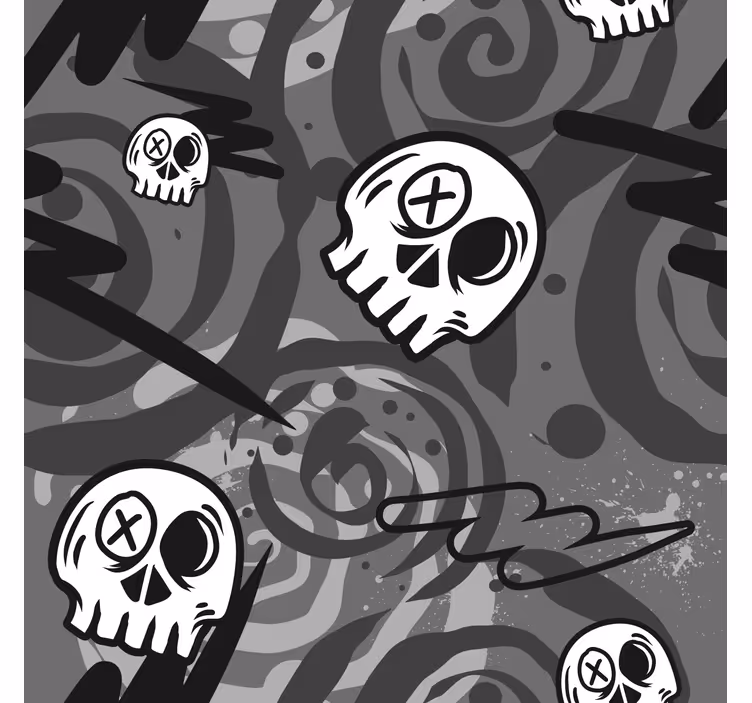 Grafiti z lobanjami rolo zavesa za najstnika - TenStickers