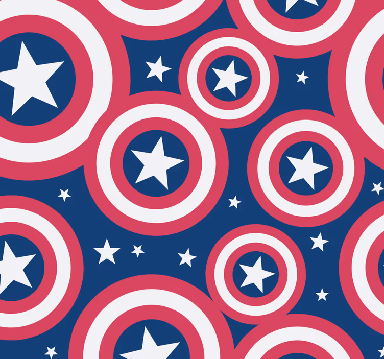 Ameriški zaobljeni ščit notranje senčilo s superjunaki - TenStickers