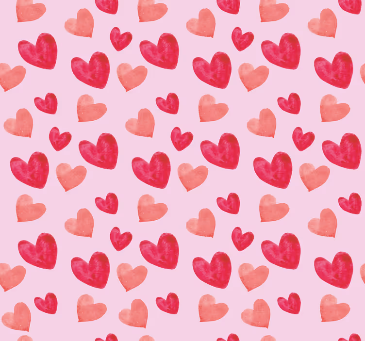 Vzorec srčkanega mezinca romantična rolo zavesa - TenStickers