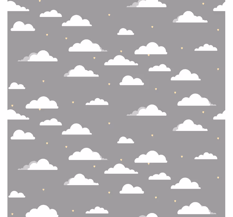 Siv vzorec oblak senčila za okna - TenStickers